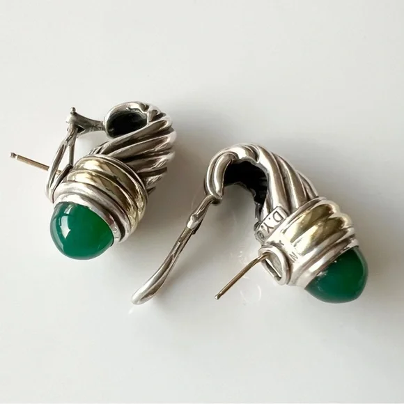 David Yurman Dyed Chalcedony Large Shrimp Earrings - Picture 11 of 16